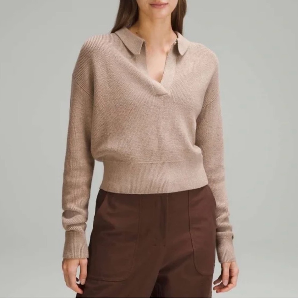 Collared Merino Wool-Blend Sweater